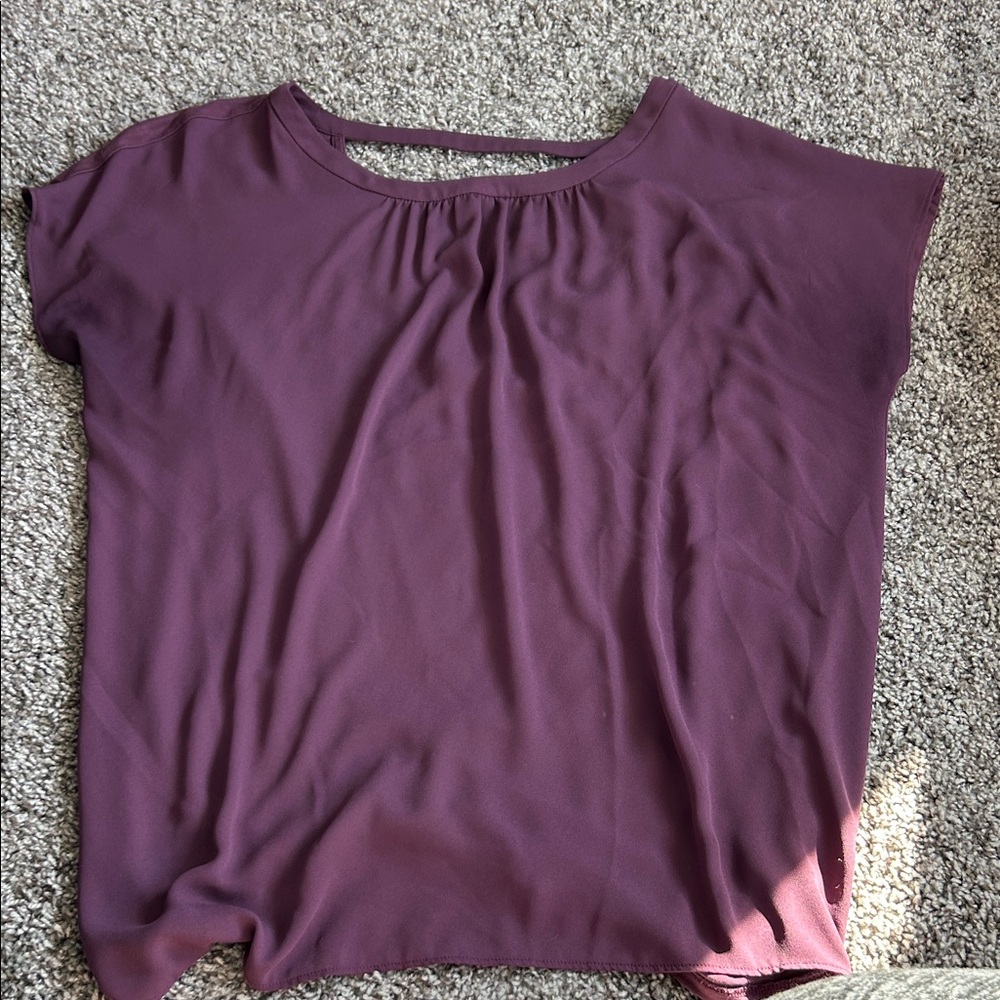 LOFT Plum Short Sleeve Top